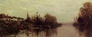 Charles-Francois Daubigny Ferry at Glouton oil